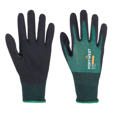 KESZTYŰ L AP15 PORTWEST SG CUT B18 ECO NITRIL ZÖLD-FEKETE 