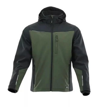 Kabát M Sara Comfort plus softshell zöld-fekete