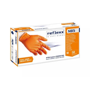 Kesztyű  M-L-XXL Reflex full grip N85B erős narancs 50db/dob