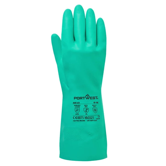 Munkavédelmi kesztyű A810 Nitrosafe Vegyszerálló S-XL Méret