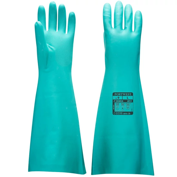 Munkavédelmi kesztyű 2XL Portwest A813 48cm vegyszerálló zöl