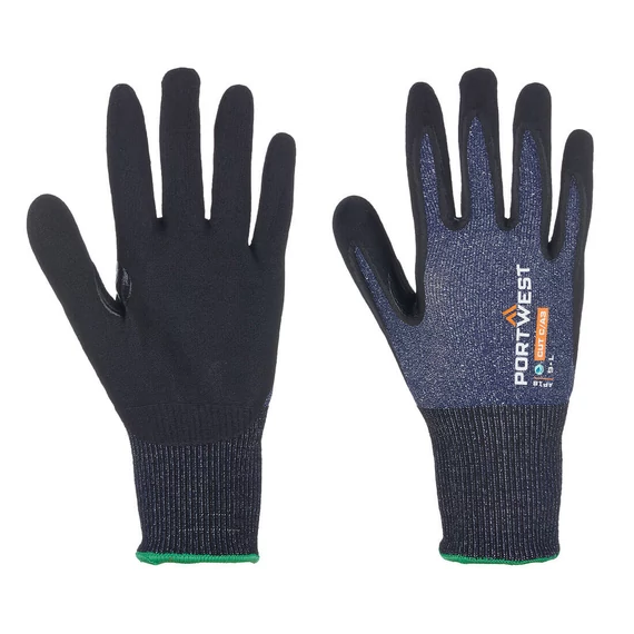 KESZTYŰ L AP18 PORTWEST SG CUT B18 ECO NITRIL KÉK-FEKETE 