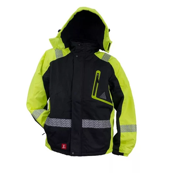 Kabát  3XL Urgent téli Y-263 fekete-neon