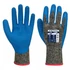Kép 1/3 - KESZTYŰ A611 ARAMID HR CUT LATEX FEKETE/KÉK PORTWEST